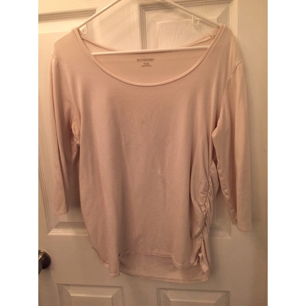 Maternity White Long Steve T-shirt